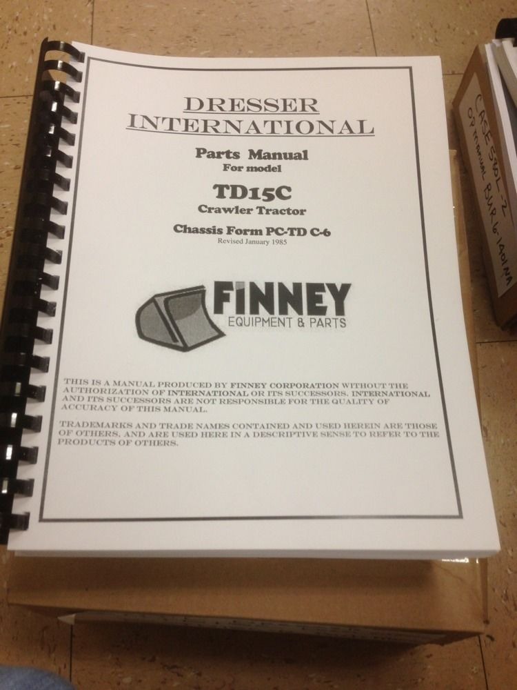 International Dresser TD15C Dozer Crawler Parts Book Manual Bulldozer 