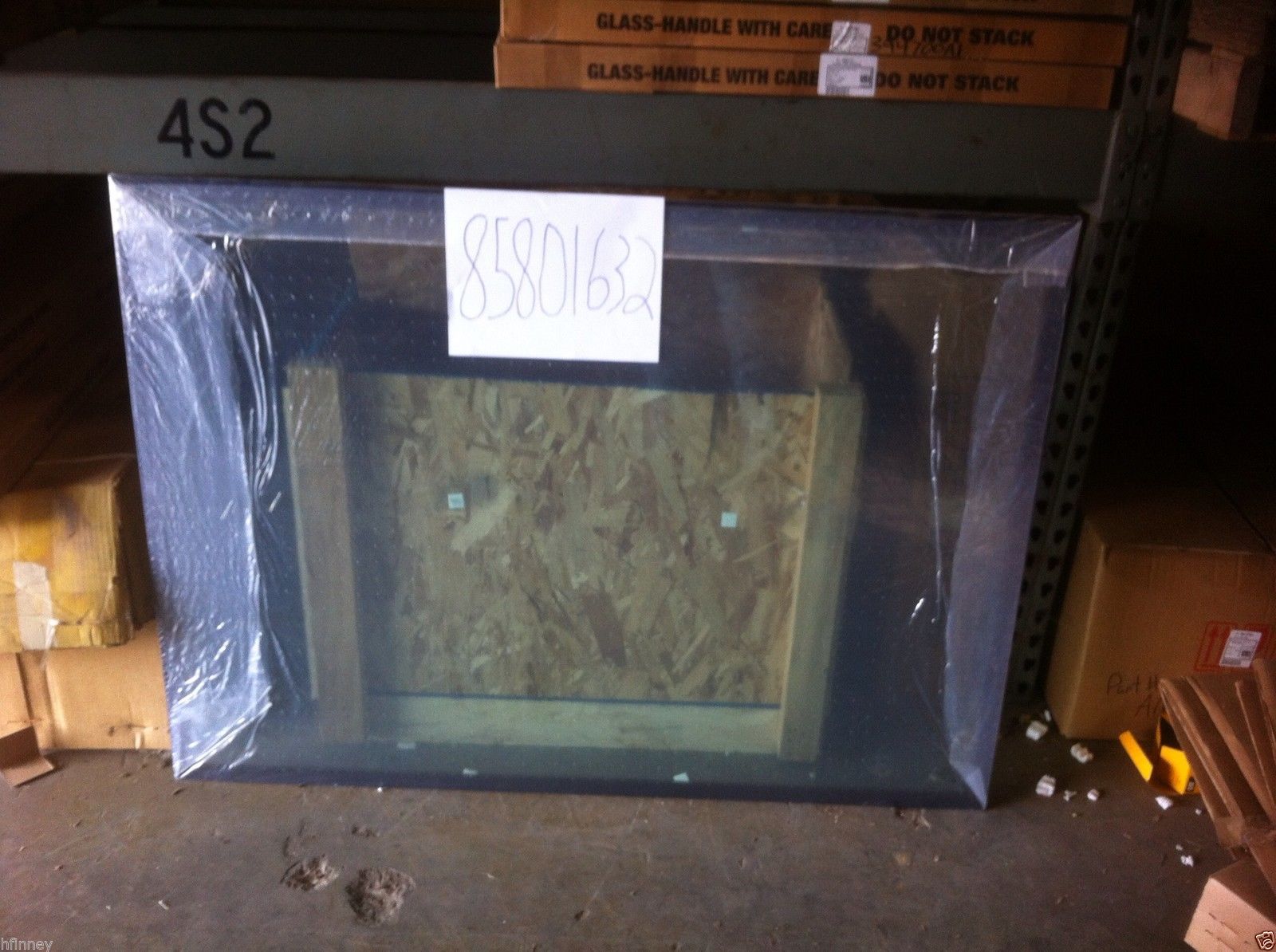 FORD 555E 575E 655E 675E BACKHOE GLASS WINDOW REAR BACK 85801632