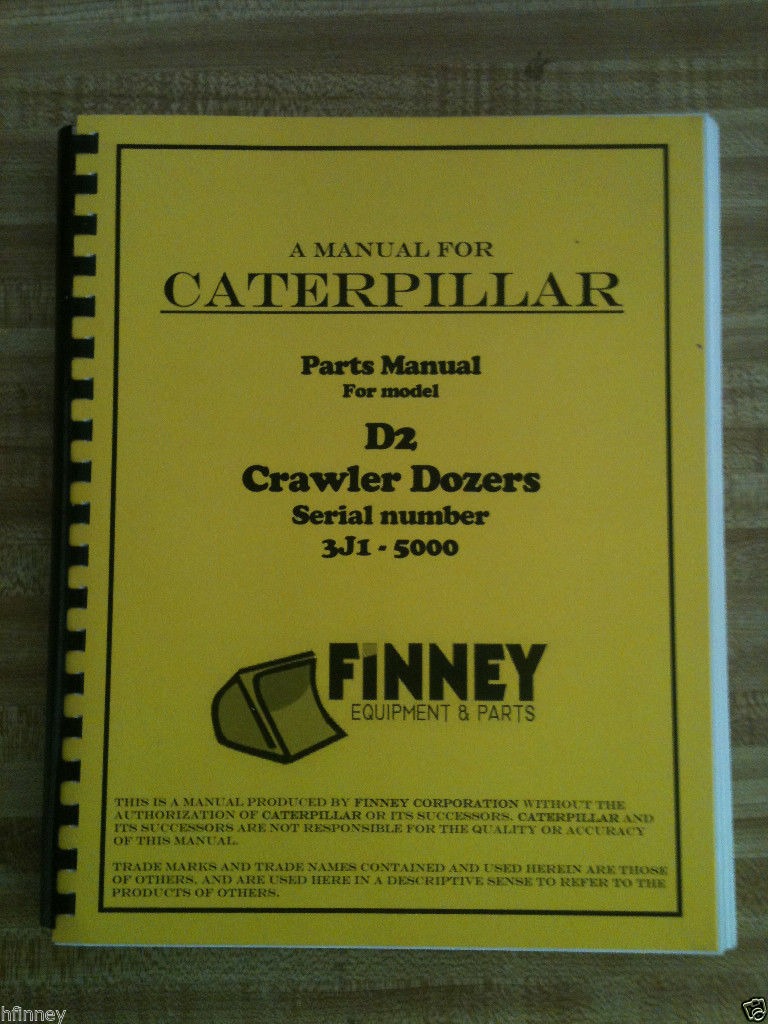 Cat Caterpillar D2 Parts manual book dozer 3J -5000 NEW | Finney