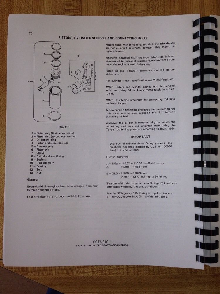 International Dresser IH 510B 515B Wheel Loader ENGINE ... ih truck wiring diagram 