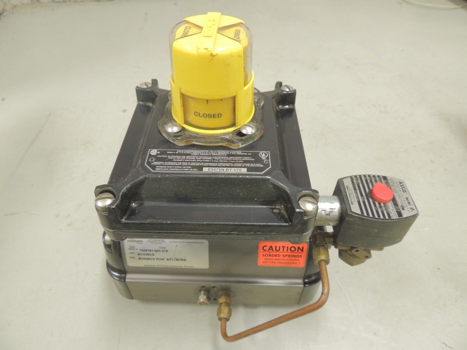 New Flowserve Automax Actuator Valve B100S10 FCW ACT/BUNA 150PSIG