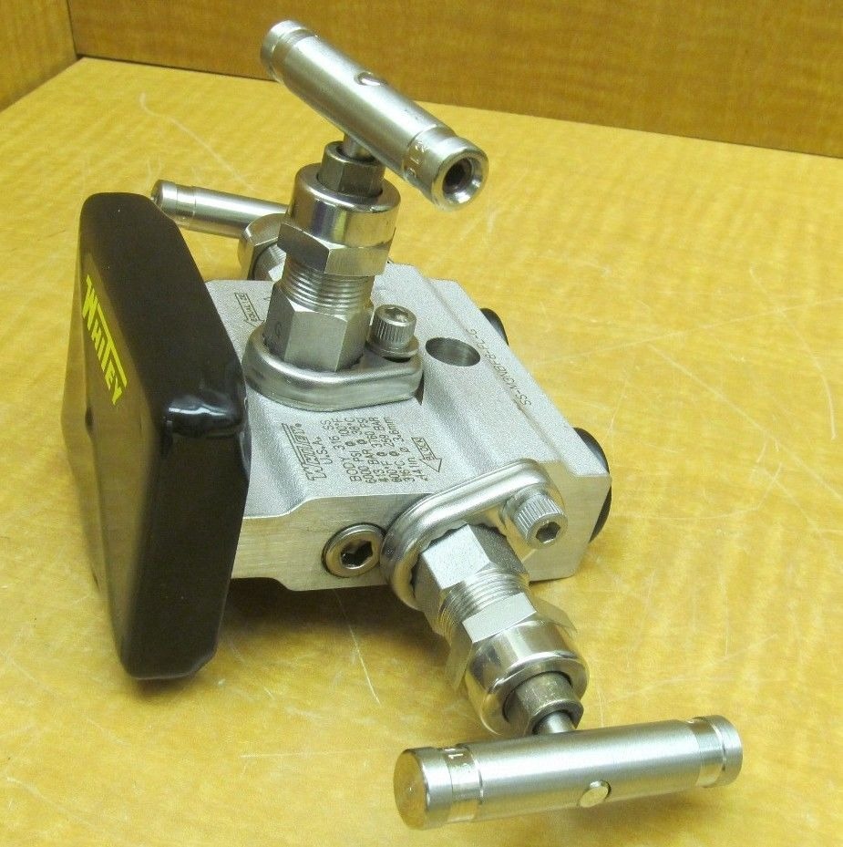 New Swagelok 3 Valve Instrument Manifold Body SS M3NBF8 FL G 6000PSI