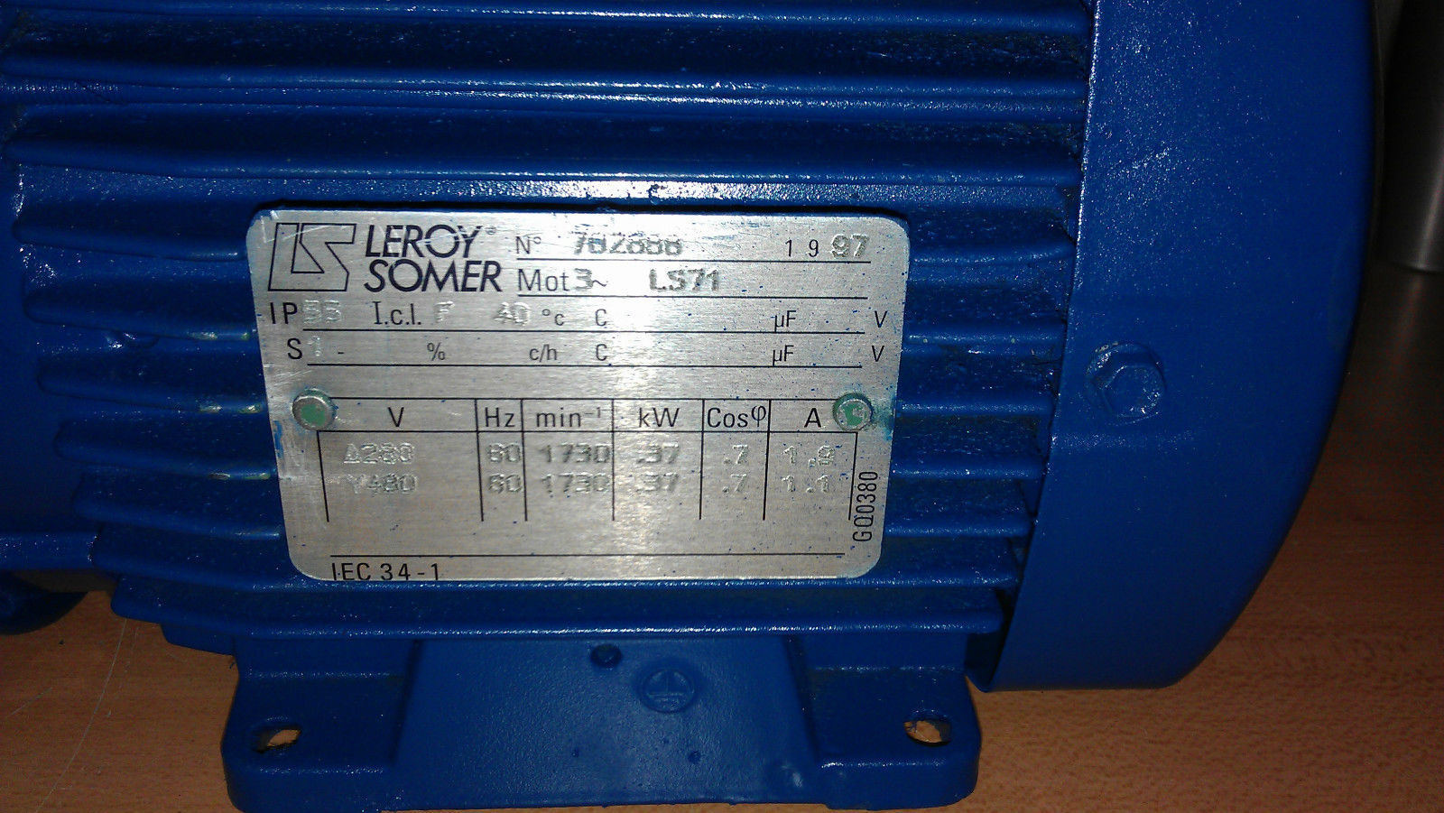 New Leroy Somer Hydraulic Pump Motor 8401/h M75014 LS71 eBay