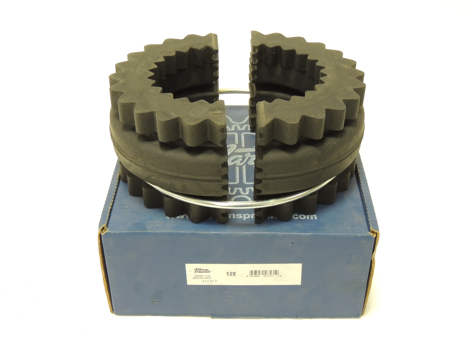 New Martin QuadraFlex 12E Coupling Sleeve With Retaining Ring, 2 Piece