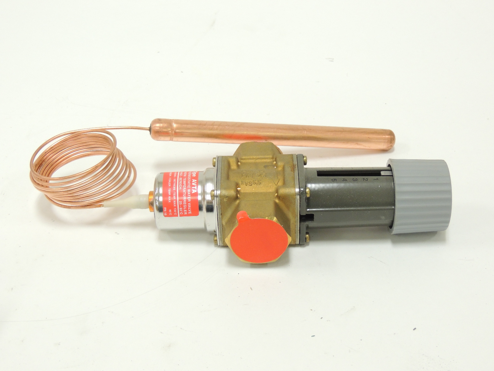 New Danfoss Thermostatic Valve AVTA 25 Range 25°C To 65°C, 2 m Cap. Tube