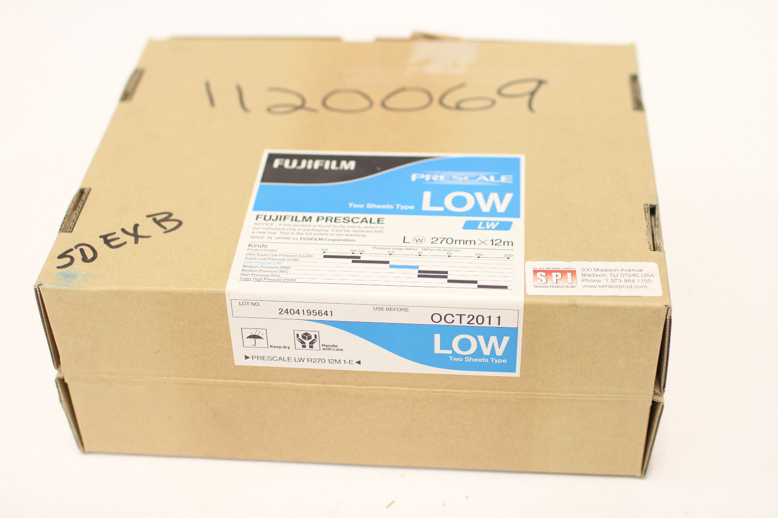 New Sensor Products SPI Fujifilm Pressurex Low Pressure Indicating Film 270mmx12m