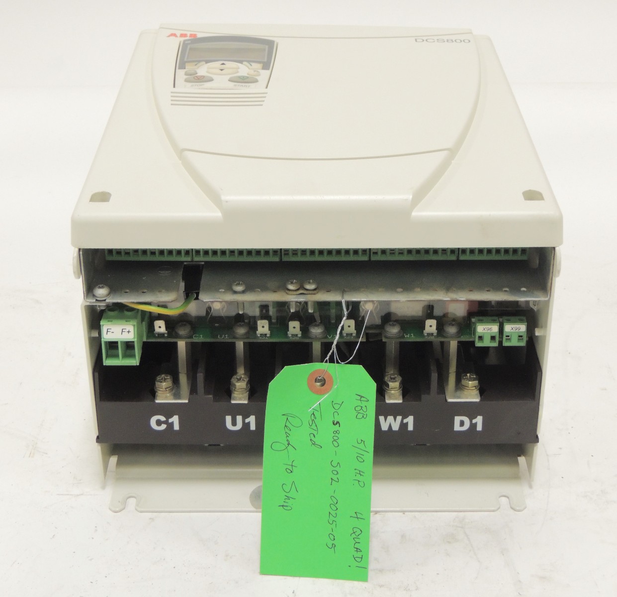 Rblt ABB DC Drive DCS800S02002505 5/10 HP, 240/500 Armature, 240/480