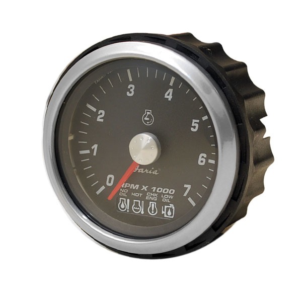 Faria TCK002A OMC Black Boat Systems Check Tachometer Multifunction
