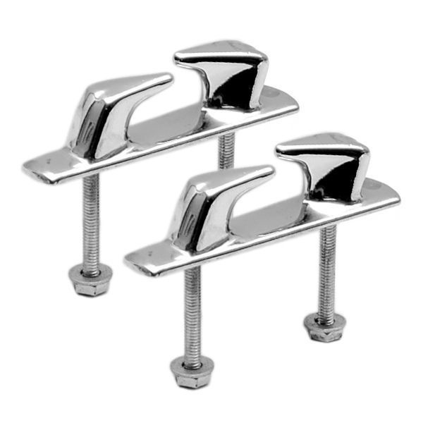Perko 4 1/8 Inch Chrome Plated Zamak Boat Skene Bow Chock (Pair)