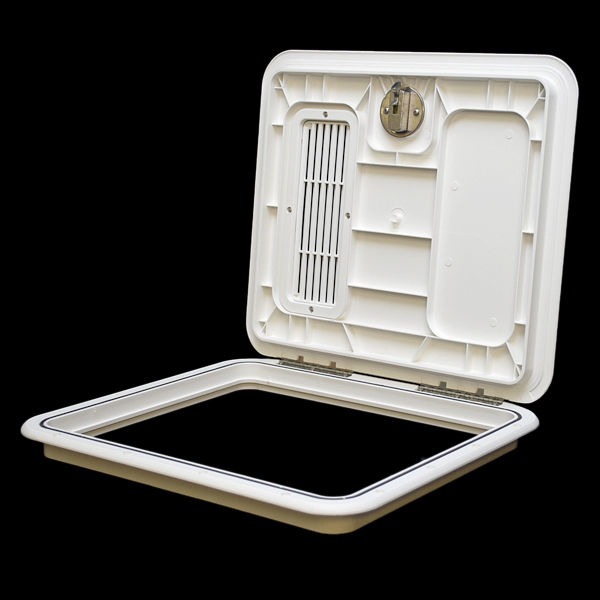 INNOVATIVE PRODUCT SOLUTIONS 16X18 POLAR WHT BOAT DECK HATCH w/VENT and