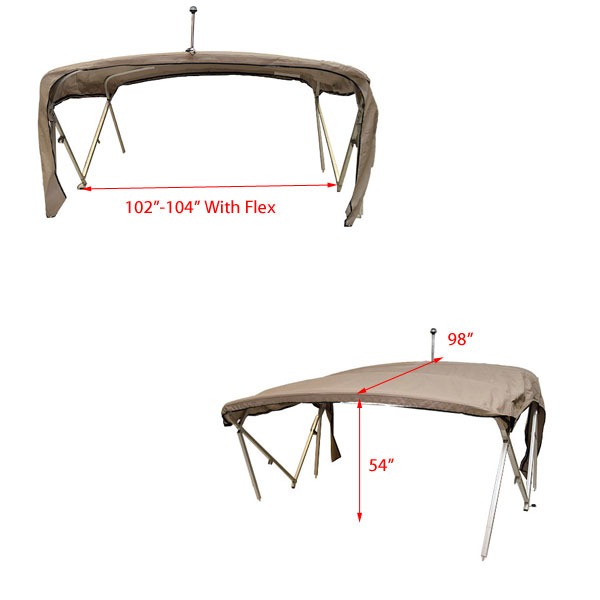 Princecraft 2007 Vision 21L Beige Pontoon Boat Bimini Top 07220054859