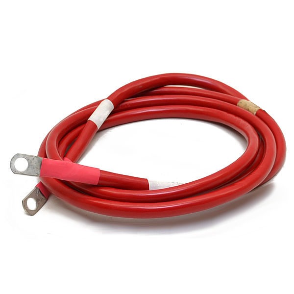 Custom Marine Red 2/0 AWG 12 Ft Boat Battery Cable w/ Lug Ends eBay