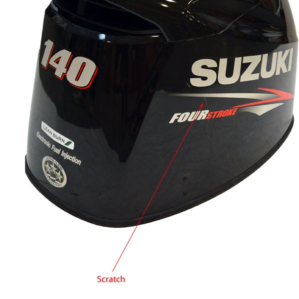 Suzuki 140 Four Stroke EFI Metallic Black Boat Motor Top Cowling Engine