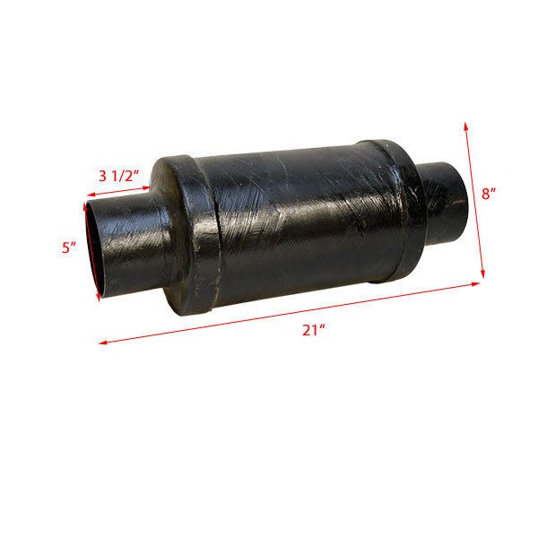 CENTEK 1050500 BLACK 5 INCH VERNATONE FIBERGLASS BOAT MINIMAX EXHAUST