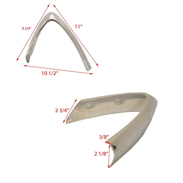 North American Metals Mirrored 10 7/8 x 10 1/4 In Boat Bow Gunnel Cap / Plate eBay