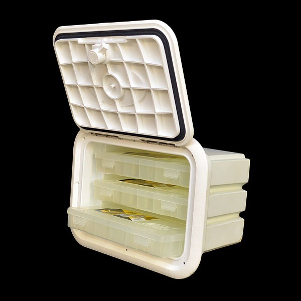 TH Marine Off White 12 3/8 x 8 1/2 x 9 Boat Tackle Storage Hatch Box eBay