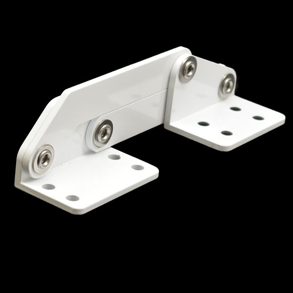 Tecla Co. MF2215 White Roll Back Fold Up Boat Seat Bracket Hinges (Set