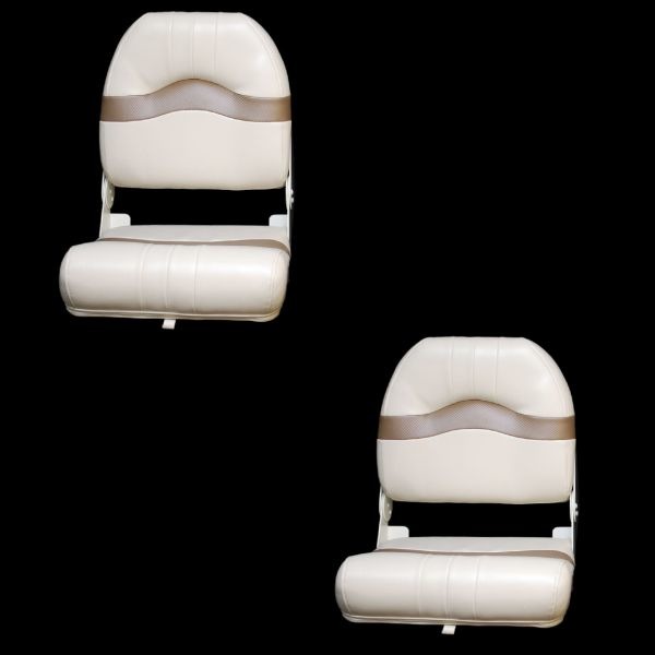 Lowe 1894260 OEM Neutral / Beige Folding Bass Boat Fishing Seat Chair