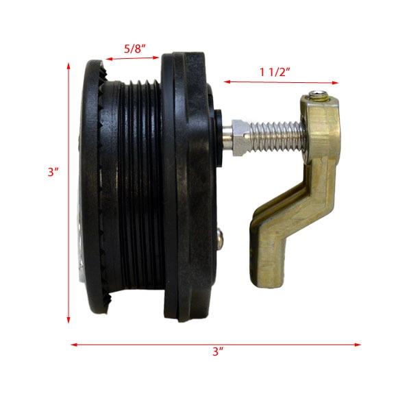 Perko 1091001BLK 2 1/2 In Ranger Boats Flush Mount Locking Cam Latch
