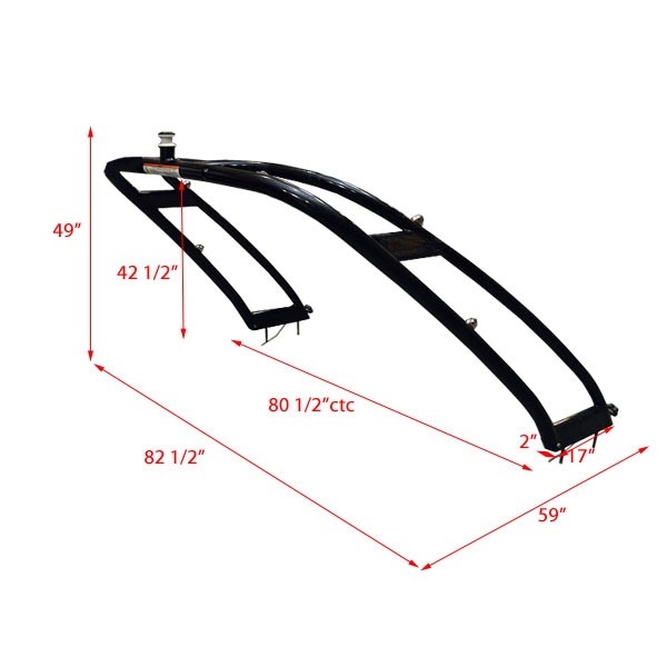 Scarab 0652706 Black Fold Down Marine Aluminum Boat Wakeboard Tower eBay
