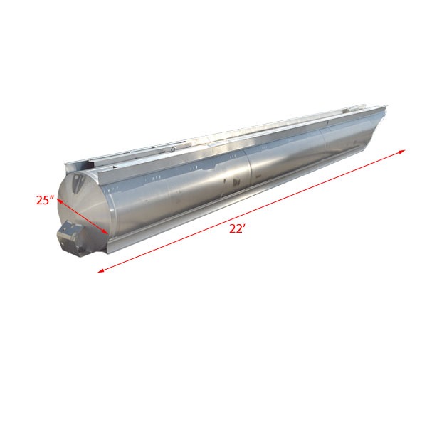 Custom 22 Ft x 25 Dia Aluminum Tritoon Pontoon Boat Center Float Log