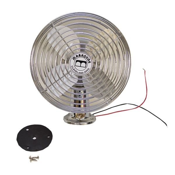 Maradyne Stainless Steel 7 1/4 Inch 12V Boat Fan w/ Toggle Switch FC100012