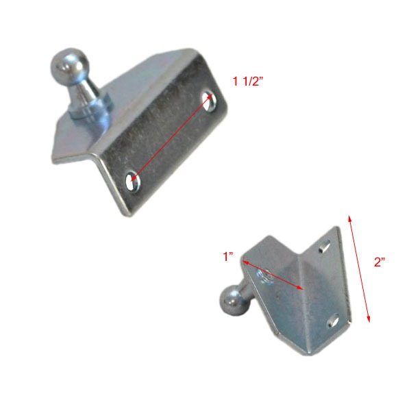 JR Products BR1015 Silver SS Boat Gas Spring Angled Mounting Bracket (PAIR) eBay
