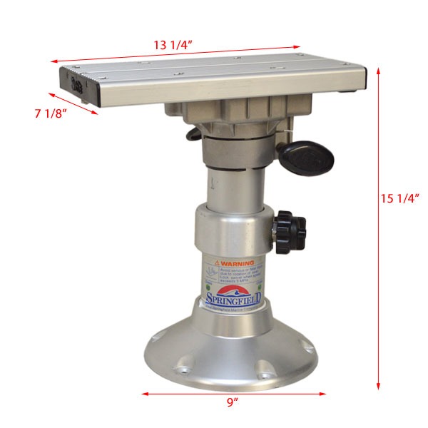 Swivl EZE 818661 15 1 4 X 9 Aluminum Boat Pedestal W Seat Slide Base