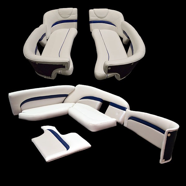 Hurricane 2013 SD 2400 OB Navy Off White Boat Seat Cushion Kit 25062 /