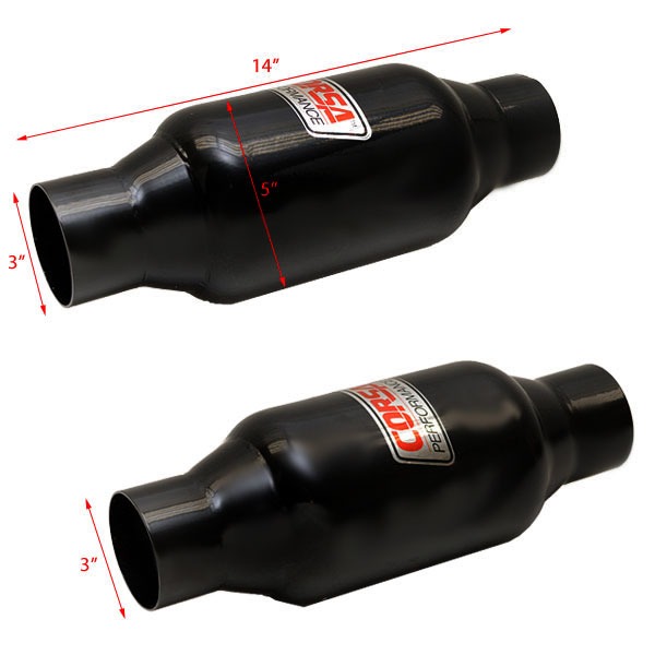 Corsa Marine 3 Inch Stainless Steel Boat Exhaust Silencer w/ Baffle