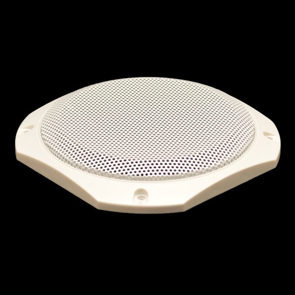 Custom White 7 1/4 Inch Steel Boat Speaker Cover