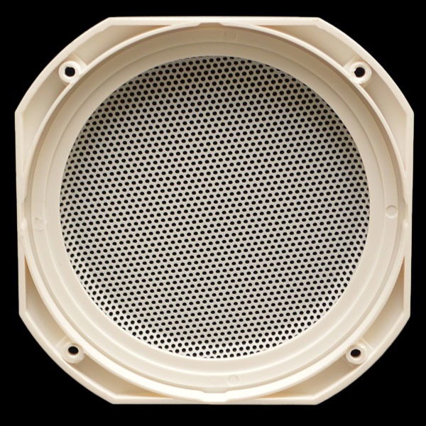 Custom White 7 1/4 Inch Steel Boat Speaker Cover