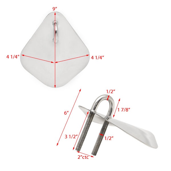 Rinker Stainless Steel Boat Bow Plate eBay