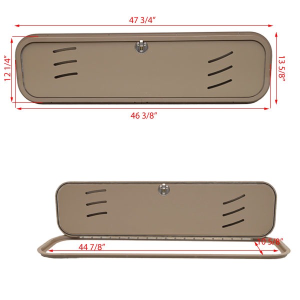 Jet Technologies 640359 Taupe 47 3/4 x 13 5/8 Starboard Boat Ski