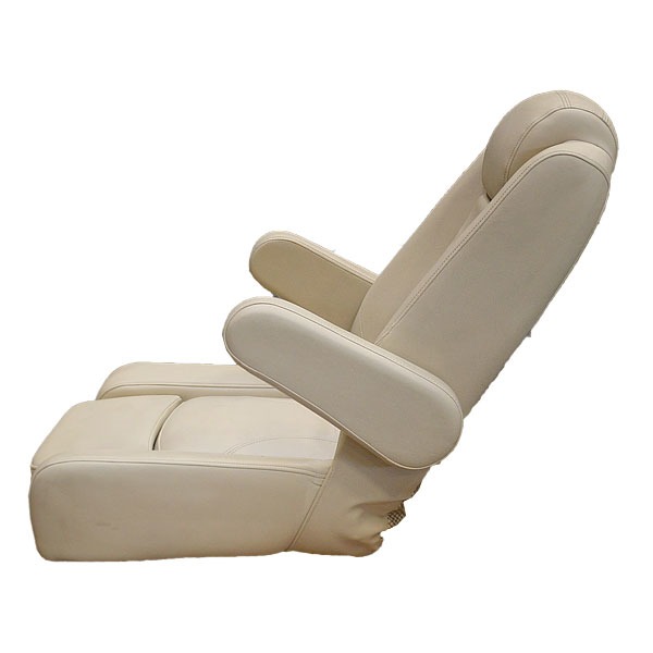 Misty Harbor Khaki Vinyl Reclining Boat Captains Bolster Seat / Chair