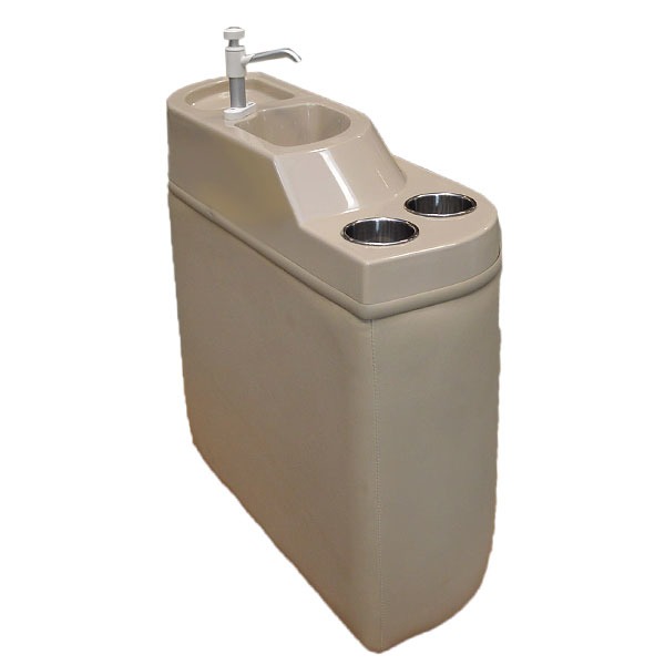 Bennington Beige 33 Inch Vinyl Boat Hand Wash Sink Storage Hatch