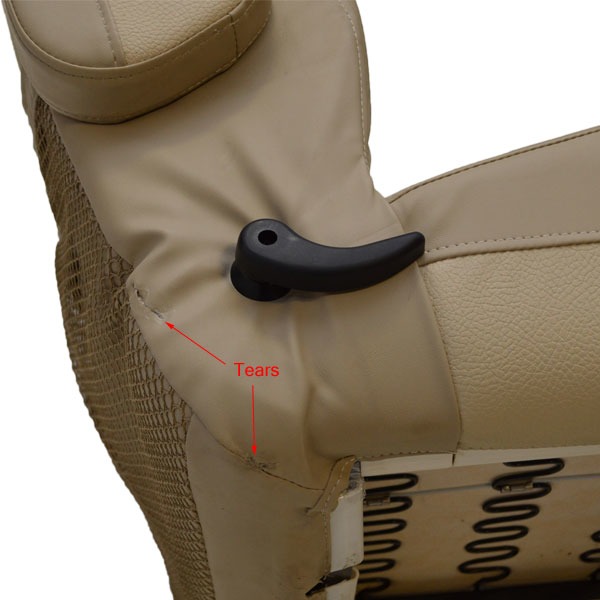 Bennington Beige Reclining Pontoon Boat Captains Seat Chair w/ Logo