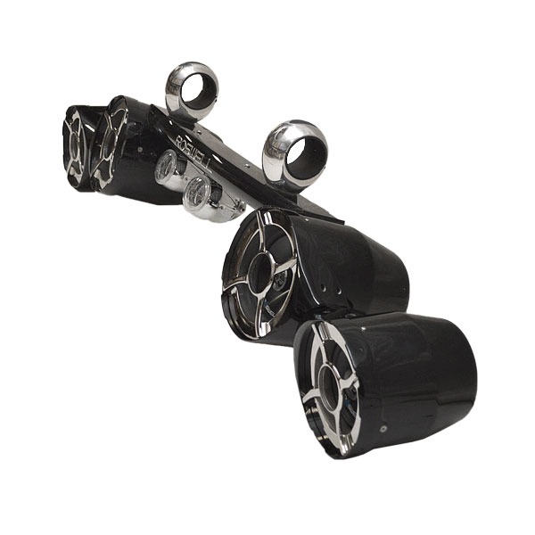 Supra Roswell Black Boat Quad Spin Wakeboard Tower Speaker Light Combo