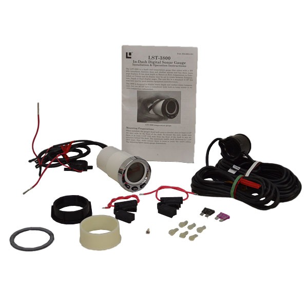 Lowrance LST3800 Digital 2 3/8" Dash Boat Depth Temp Gauge w