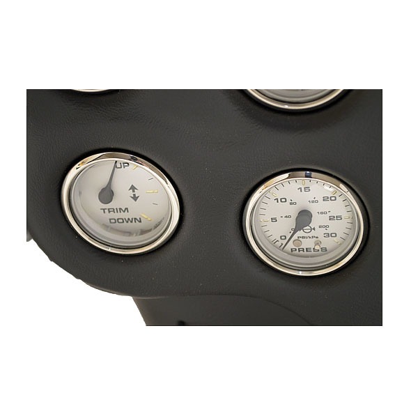 Stratos 201 XL Black Silver Boat Gauge Switch Dash Panel Board 38301A