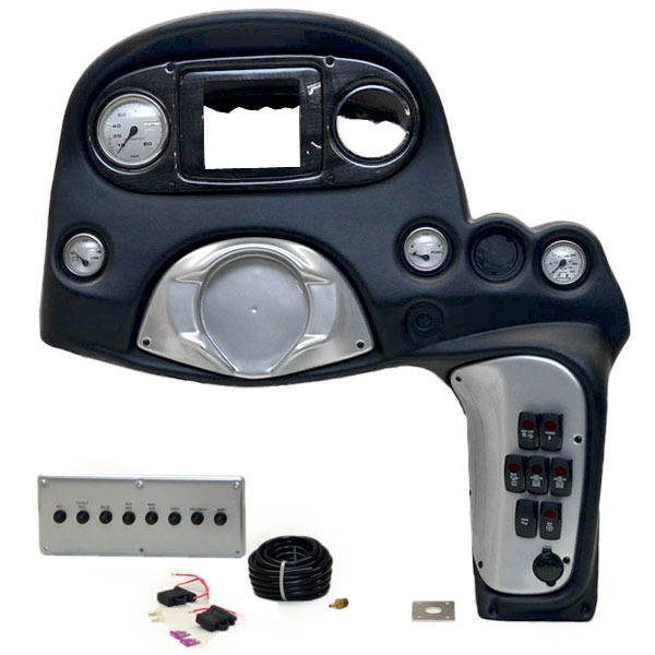 Stratos 200 XL Black Silver Boat Gauge Switch Dash Panel Board 40972D