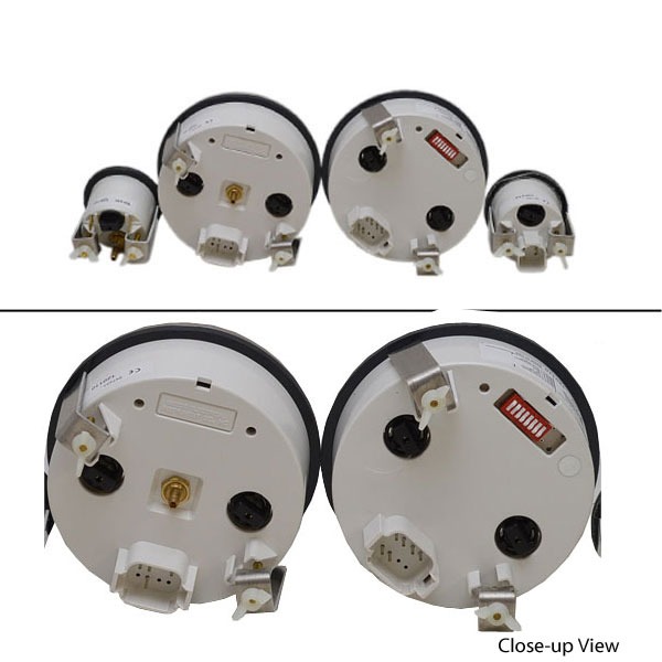 Triton 190ES10 TR101K22047 Beede Silver / Black 4 Piece Boat Gauge Set