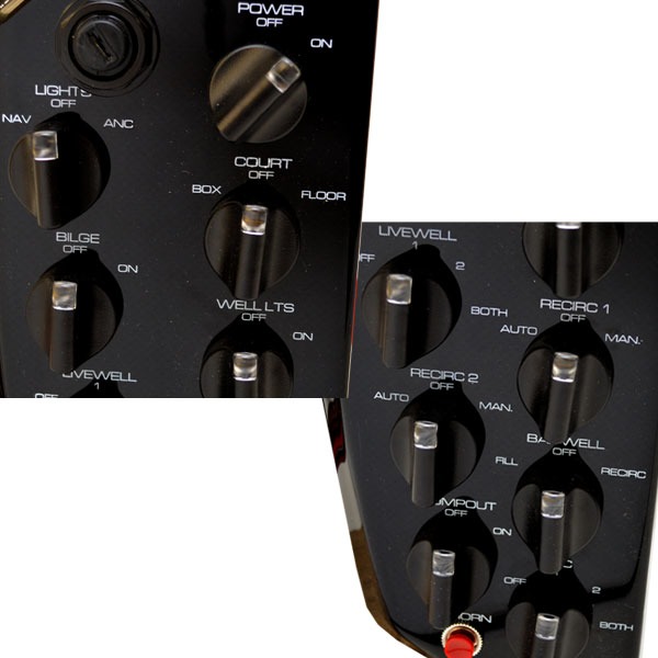 Triton 216 Fish Hunter Black 5 1/4 x 12 7/8 Boat Switch Panel