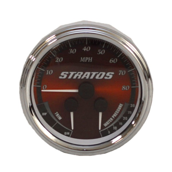 Stratos 7E551 Red Oversized Outboard Boat MultiFunction Gauge 113105A eBay