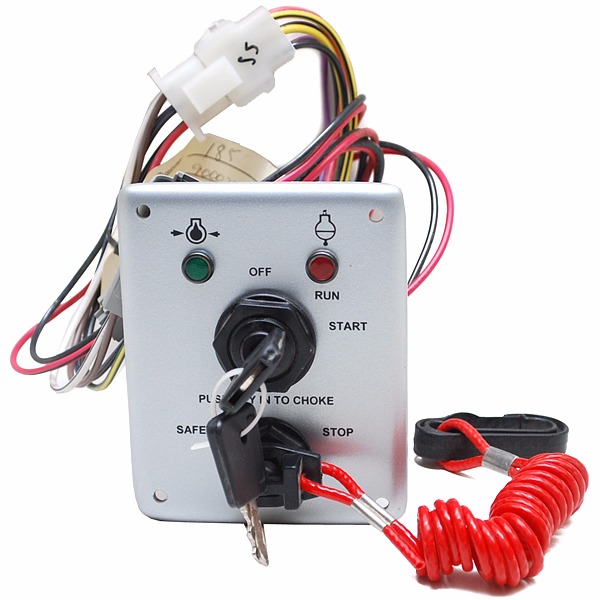 Lund MR Pike Honda Silver Plastic Outboard Boat Ignition Switch Panel