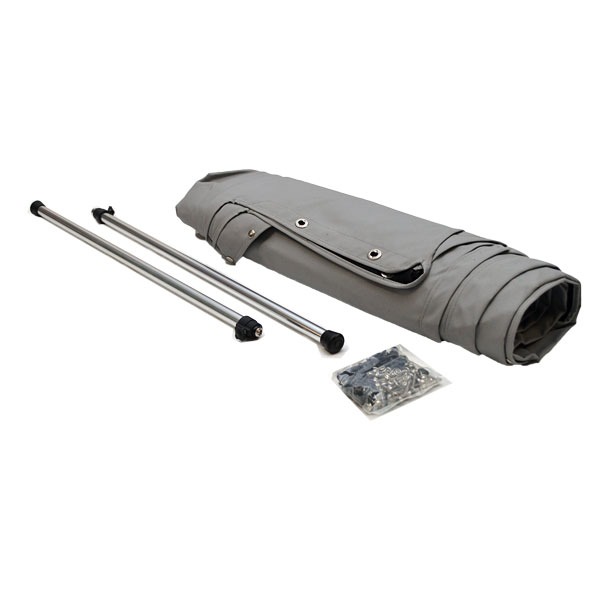 LUND 2003 FISHERMAN 1800 ITS OEM GRAY CANVAS BOAT SNAP COCKPIT COVER 1997768