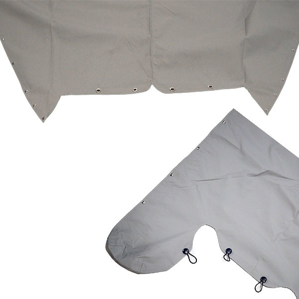 LUND 2003 FISHERMAN 1800 ITS OEM GRAY CANVAS BOAT SNAP COCKPIT COVER 1997768