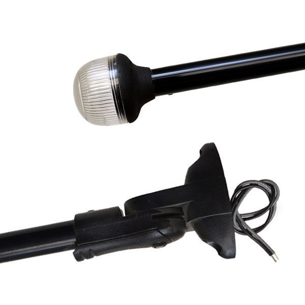 LUND 2005860 ATTWOOD 5300 BLACK 24 IN PLASTIC BOAT FOLD DOWN STERN POLE