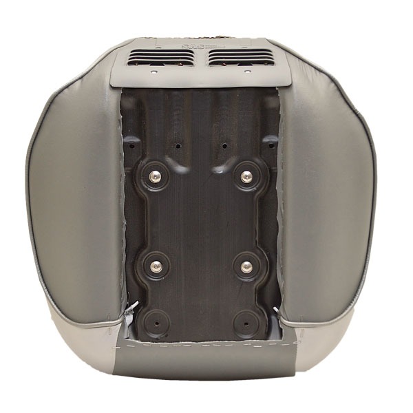 Lund 1988825 Gray Centric Boat Folding Fishing Seat Chair w/ Logo