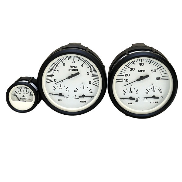Faria Boat MultiFunction Gauge Set KT0094A Larson 22662154 White (3